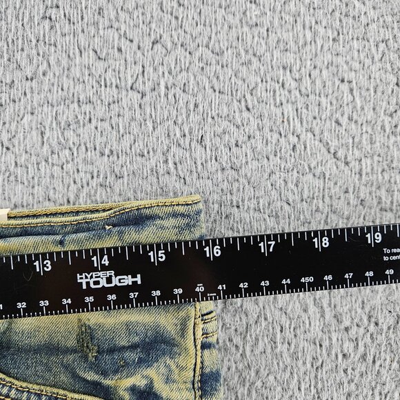 mnml Jeans Mens 31 Blue X146 Stretch Distressed Skinny Fit Denim - Picture 8 of 16